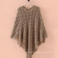 Womens Sweater Cardigan Wraps Winter Knitted Shawls Poncho (SP620)